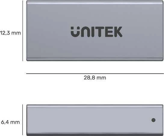 Unitek USB-C adapteris - matmenų schema