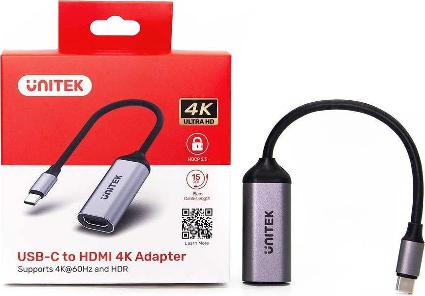 Adapteris - Unitek V1420A, USB-C į HDMI 2.0 4K 60Hz