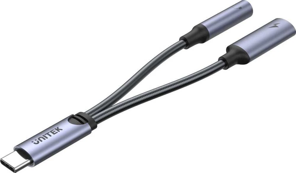 UNITEK ADAPTERIS USB-C - MINIJACK 3.5MM, USB-C 60W