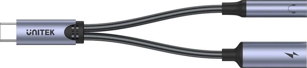UNITEK ADAPTERIS USB-C - MINIJACK 3.5MM, USB-C 60W