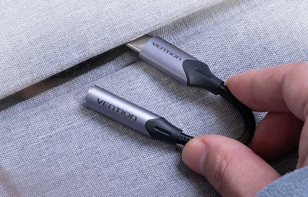 Ausinių lizdo USB-C adapteris iki 3.5 mm Vention BGJHA 0.1 m