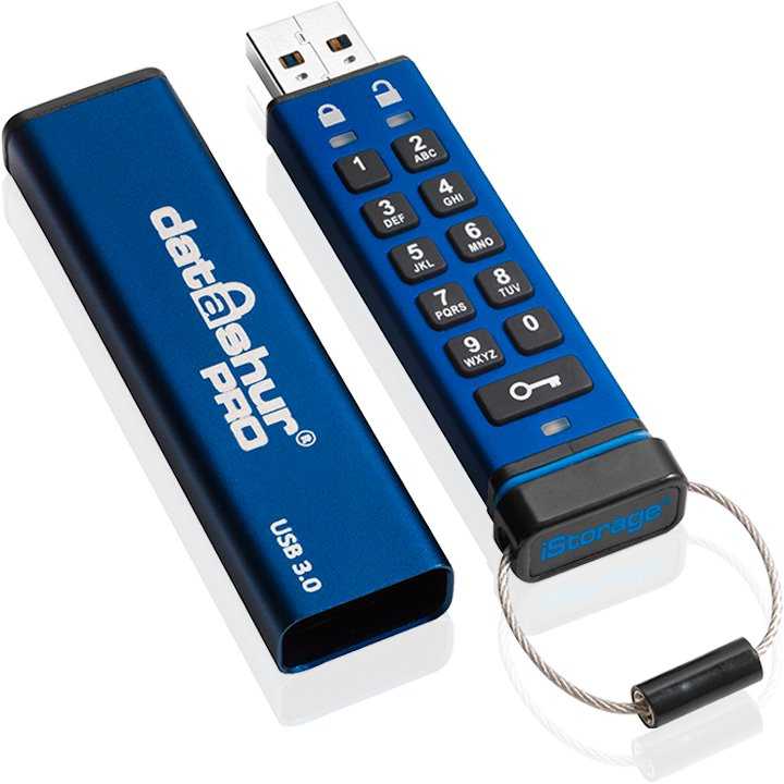 Pendrive iStorage datAshur Pro 4GB Mėlyna (IS-FL-DA3-256-4)