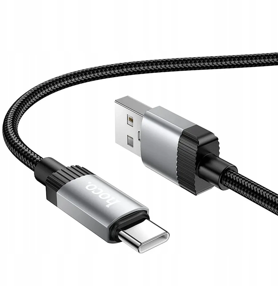 Cable USB A to USB C Hoco 3A 1 m X117 juodas