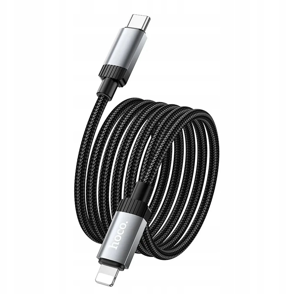 USB C - Lightning kabelis Hoco PD 27W 1 m X117 juodas