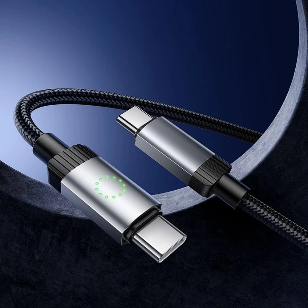 Cable USB C to USB C Hoco 3A 60W 1 m X117 juodas