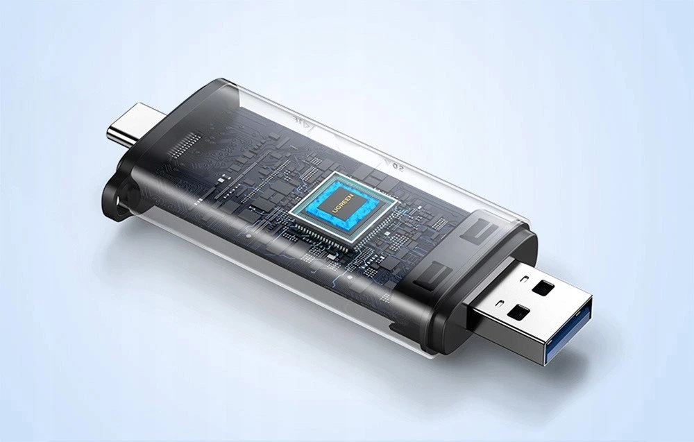 Atminties kortelė Ugreen 2in1 USB-C / USB-A SD 4.0 UHS-II kortelių skaitytuvas - Juodas