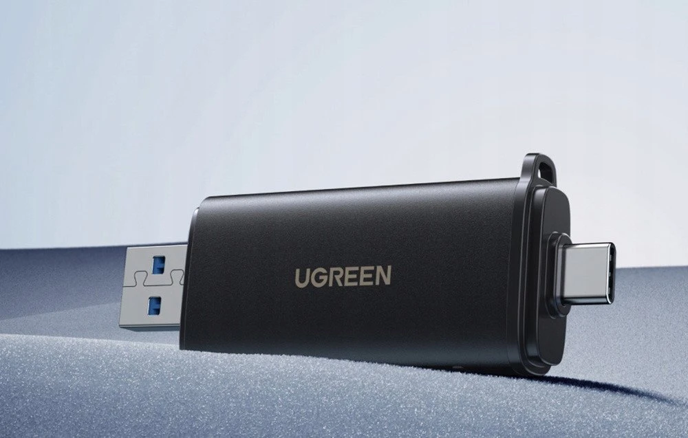 Atminties kortelė Ugreen 2in1 USB-C / USB-A SD 4.0 UHS-II kortelių skaitytuvas - Juodas