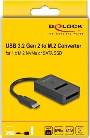 DLC DeLOCK 64198 knyginių kompiuterių dokas / jungčių replikatorius C tipo USB Juoda