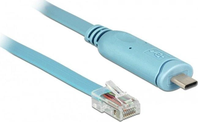 DLC DeLOCK 63914 serijinis kabelis Mėlyna 3 m C tipo USB RJ45