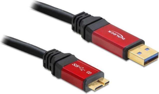 Kabelis USB Delock USB-A - microUSB 3 m Raudona (82762)