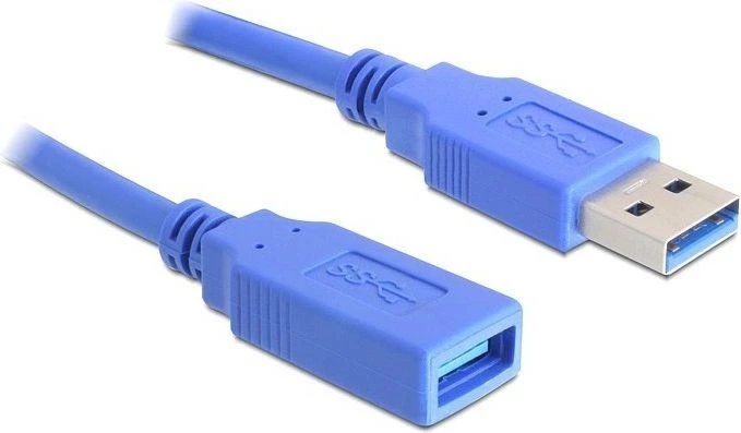 Delock ilgintuvas USB 3.0 tipo A vyriškas > USB 3.0 tipo A moteriškas 1 m mėlynas