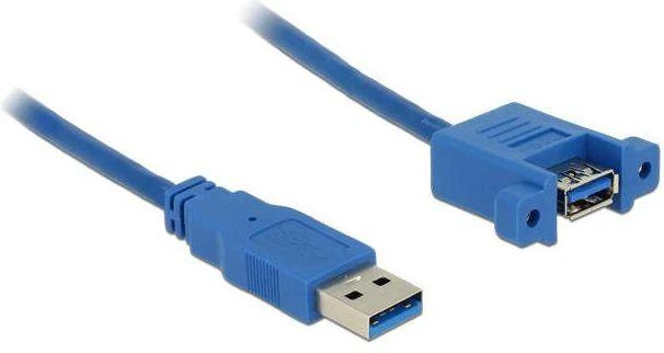 Kabelis USB Delock USB-A - USB-A 1 m Mėlyna (85112)