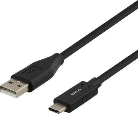Mob. telefono kabelis DELTACO USB 2.0 "C-A", 0.5m, juodas / USBC-1003