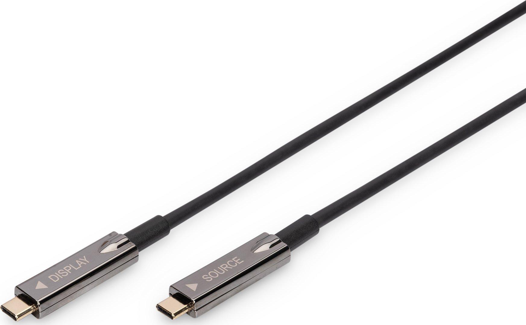 Assmann Electronic DIGITUS USB Type-C-USB Type-C AOC hibridinis FO kabelis 4K 60Hz USB 3.1 SPEC 20m
