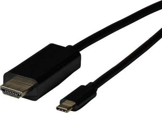 Juodas USB-C į HDMI kabelis