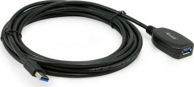 Kabelis USB Equip USB-A - USB-A 5 m Juodas (133346)