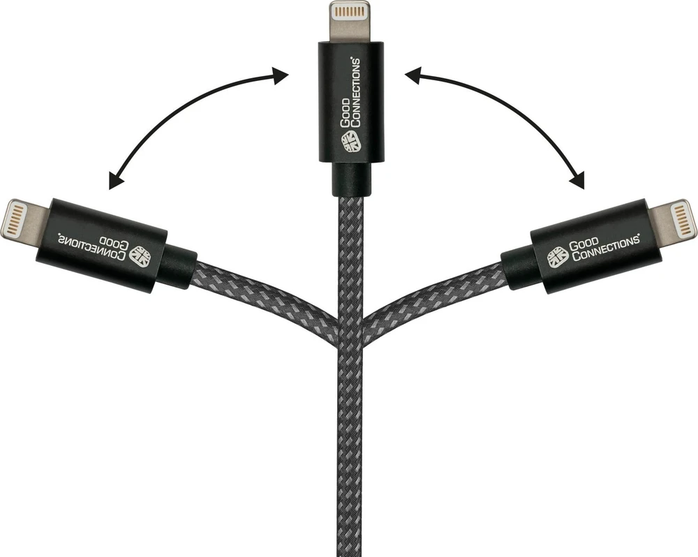 Nezatříděno USB Good Connections USB-A - Lightning kabelis 0,5 m juodas (2510-AL005S)