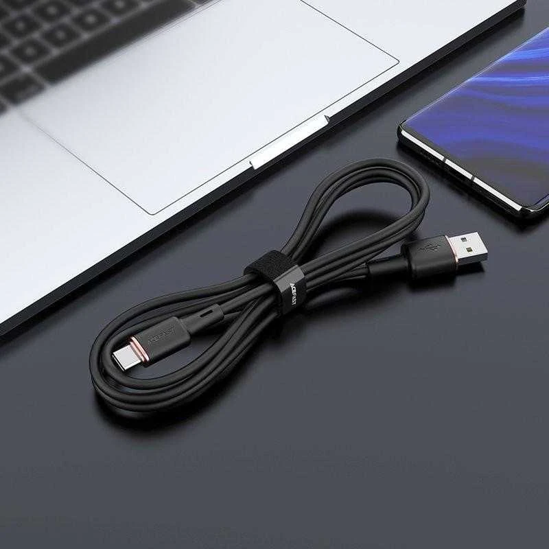 USB laidas Acefast C2-04 USB-A į USB-C 1.2m juodas