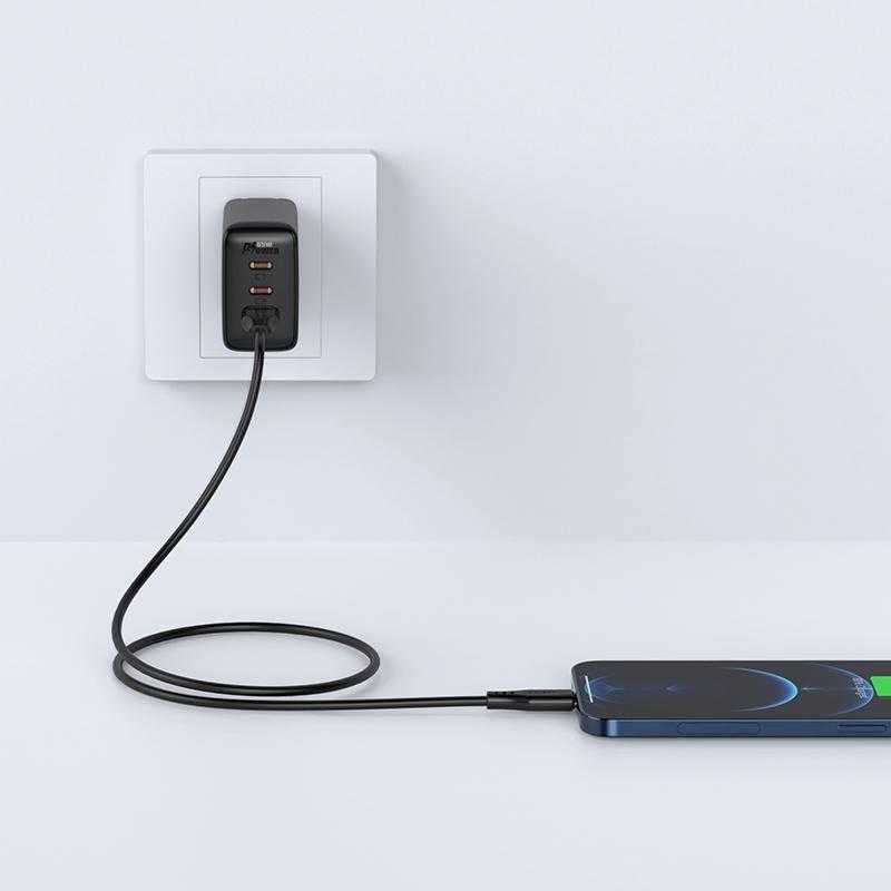 USB laidas Acefast C3-02 MFi USB-A iki Lightning 1.2m baltas