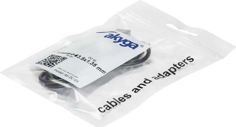 Akyga AK-DC-03 CU USB A (m) / 3.5 x 1.35 mm (m) 0.8 m