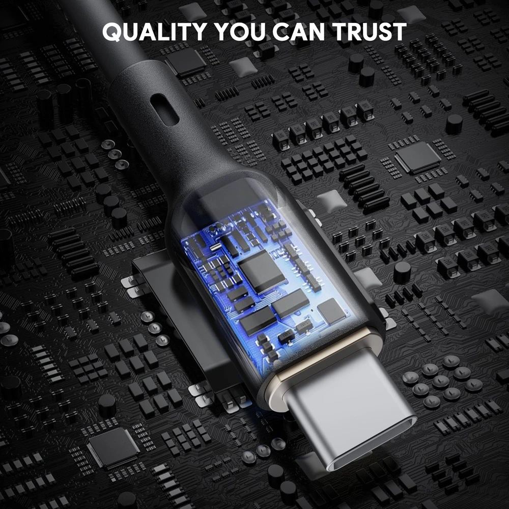 USB kabelis Aukey USB-C - USB-C 1,8 m juodas (Aukey)