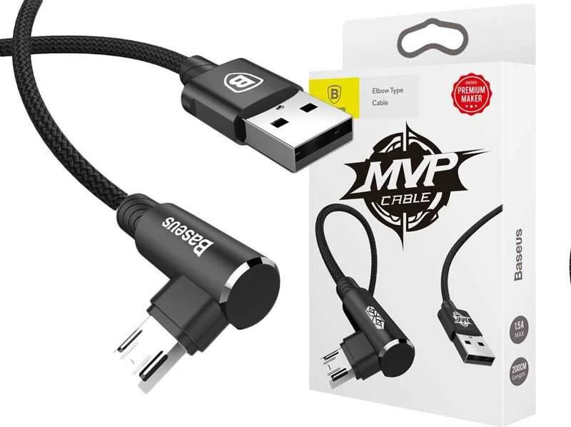 Baseus MVP Elbow USB MicroUSB pakrovimo laidas | 1.5A/2m