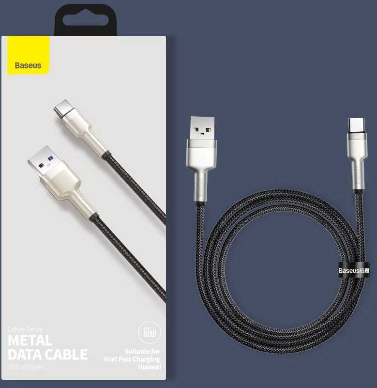 Baseus Cafule USB - USB-C laidas 66W 0.25m - Juodas