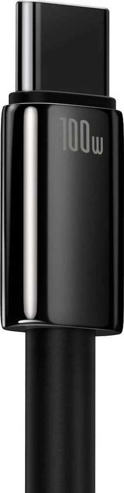 Baseus volframo auksinis kabelis USB prie USB-C, 100 W, 1 m (juodas)