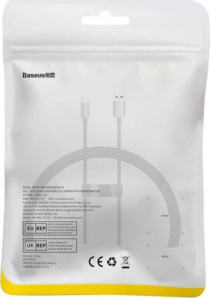USB laidas per USB-C Baseus Superior 100W 1m (juodas)