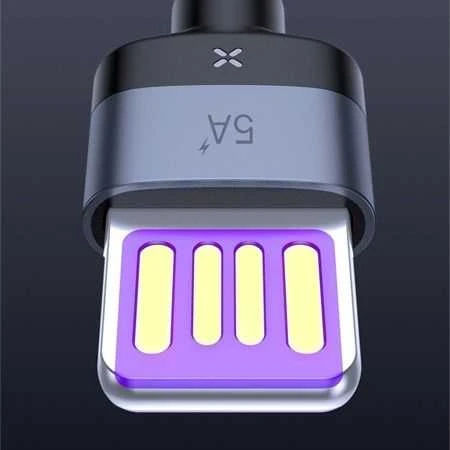 Baseus Cafule USB-C laidas Huawei SuperCharge QC 3.0 5A 1m - Juodas / Pilkas
