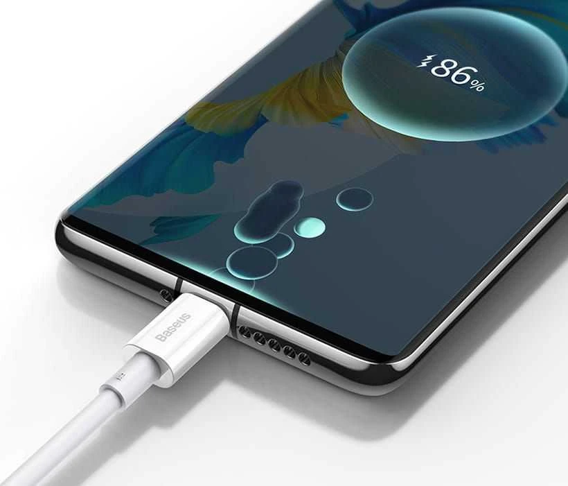 Baseus Superior serijos kabelis USB-C 66W 2m - Baltas