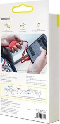 USB kabelis Baseus Golden Loop Three-in-One Micro+Lightning+Type-C 3.5A 1.2m juodas CAMLT-JH01