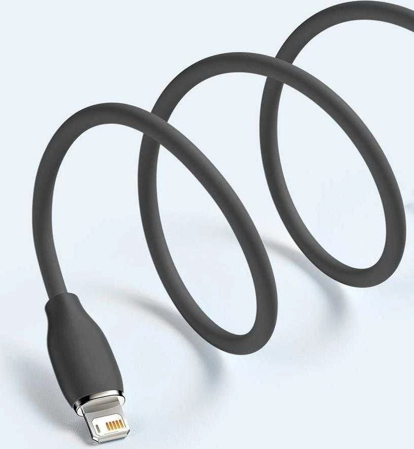 Baseus Jelly kabelis USB į Lightning, 2,4A, 1,2m juodos spalvos