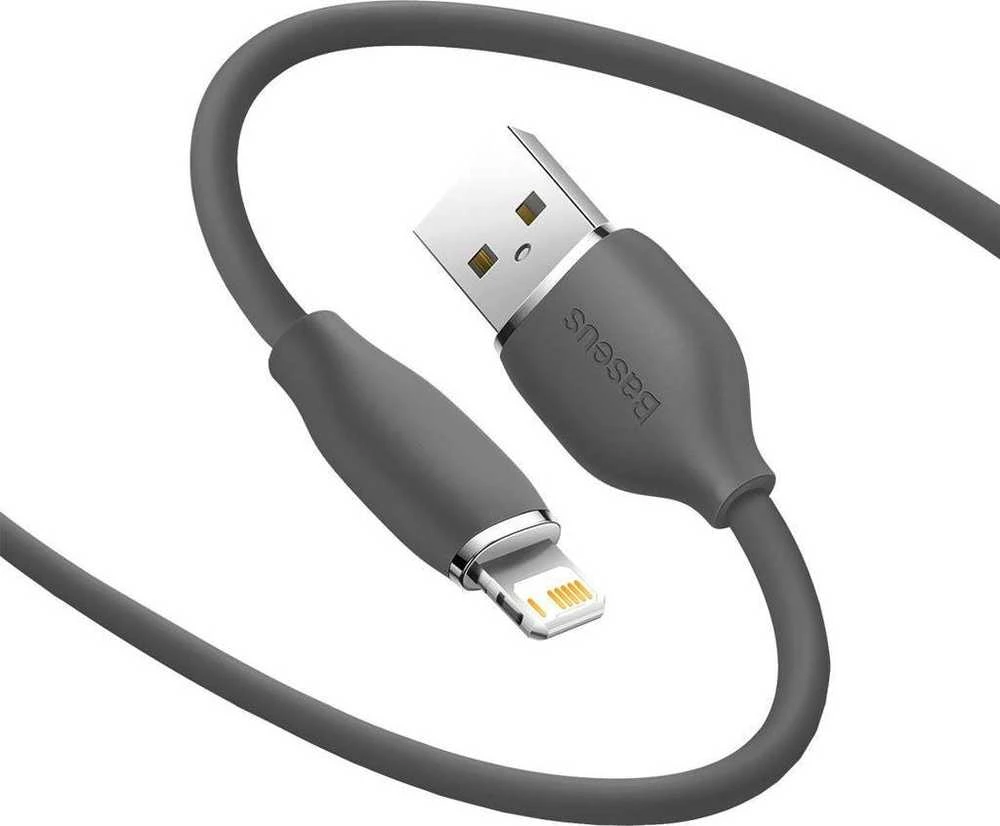 Baseus Jelly kabelis USB į Lightning, 2,4A, 1,2m juodos spalvos