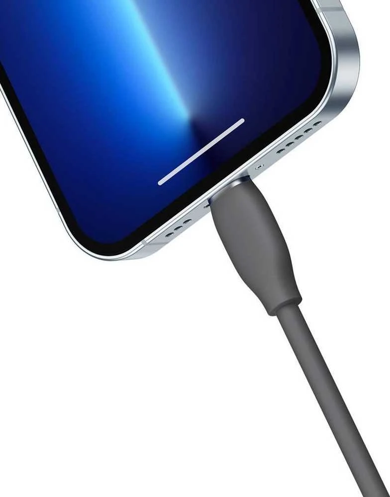 Baseus Jelly kabelis USB į Lightning, 2,4A, 1,2m juodos spalvos
