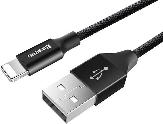 USB kabelis Baseus Yiven USB į Apple Lightning 1.8m juodas CALYW-A01
