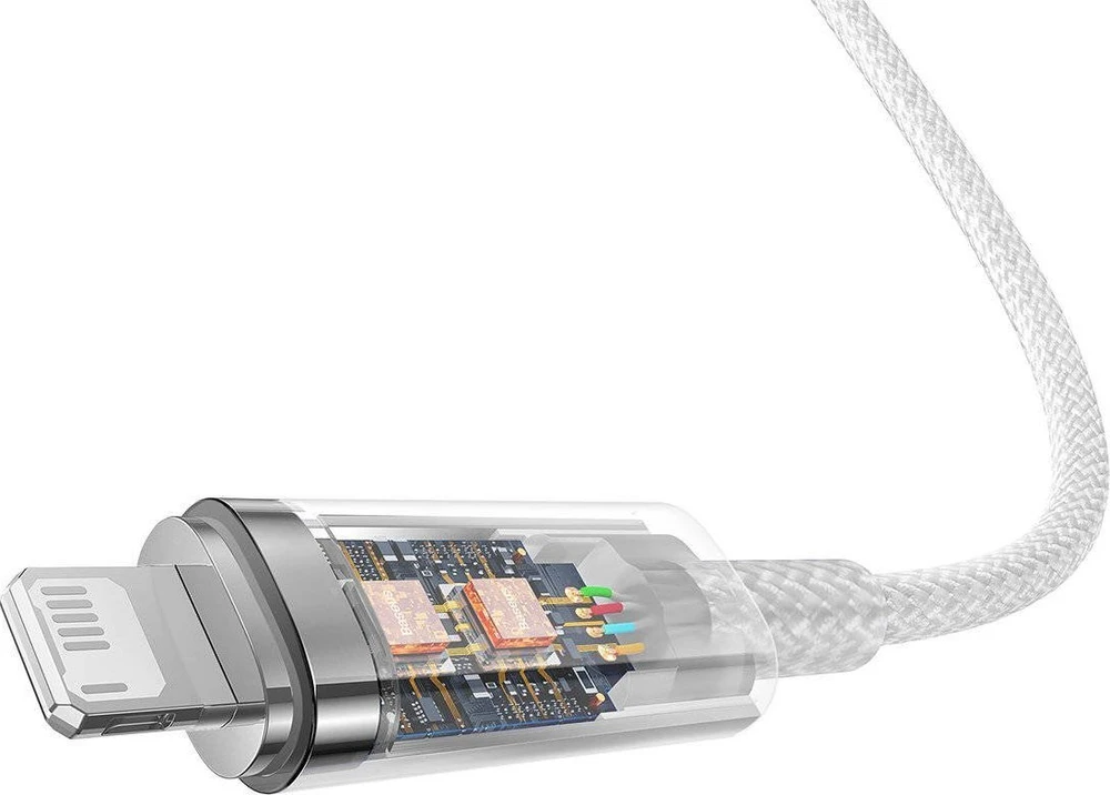 Greito įkrovimo kabelis Baseus USB-A su Lightning Explorer Series 2m, 2.4A (baltas)