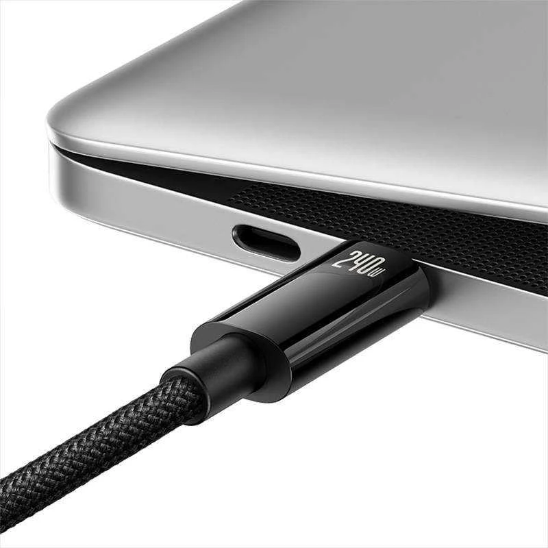 Baseus USB-C USB-C kabelis Tungsten Gold 240W 3m