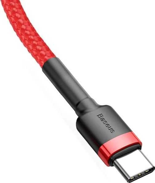 Baseus Cafule kabelis USB-C PD 2.0 QC 3.0 60W 1m - Raudonas