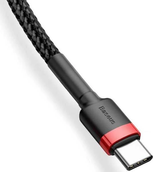 Baseus Cafule kabelis USB-C PD 2.0 QC 3.0 60W 2m - Juodas / Raudonas
