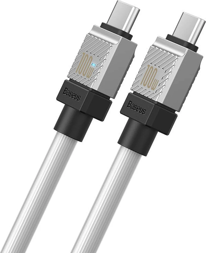 USB-C laidas su USB-C Baseus CoolPlay 100W 2m (baltas)