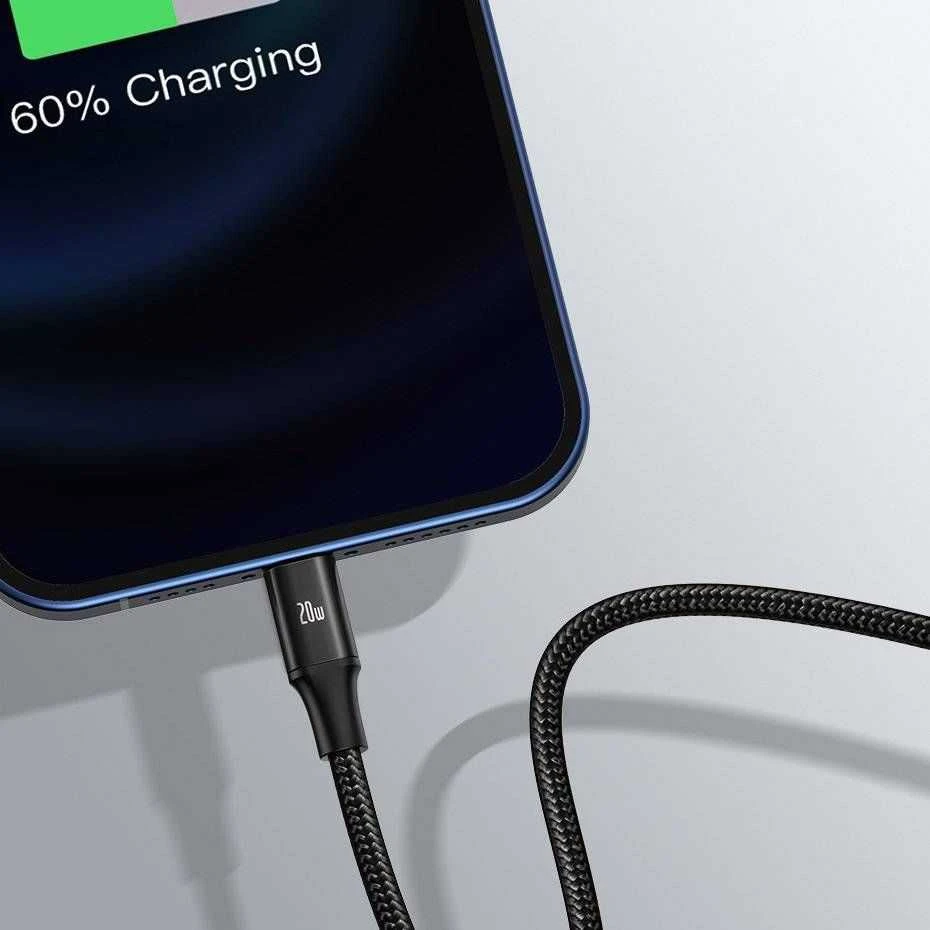 Kabelis USB C - 3 kištukai (USB C (iki 15W), micro USB (iki 10W), lightning (iki 20W)) 1.5m juodas Rapid BASEUS