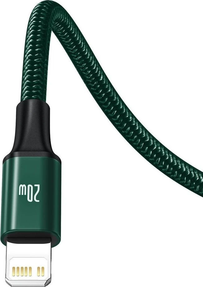 Baseus Rapid serijos Micro USB + Lightning + USB-C kabelis skirtas M+L+T 20W 1.5m – Žalias