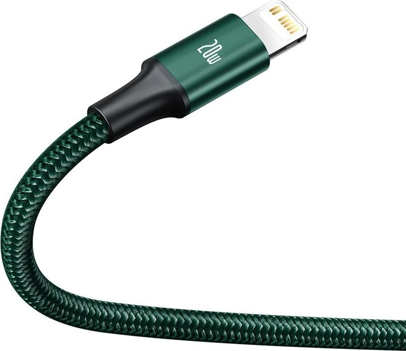 Baseus Rapid serijos Micro USB + Lightning + USB-C kabelis skirtas M+L+T 20W 1.5m – Žalias