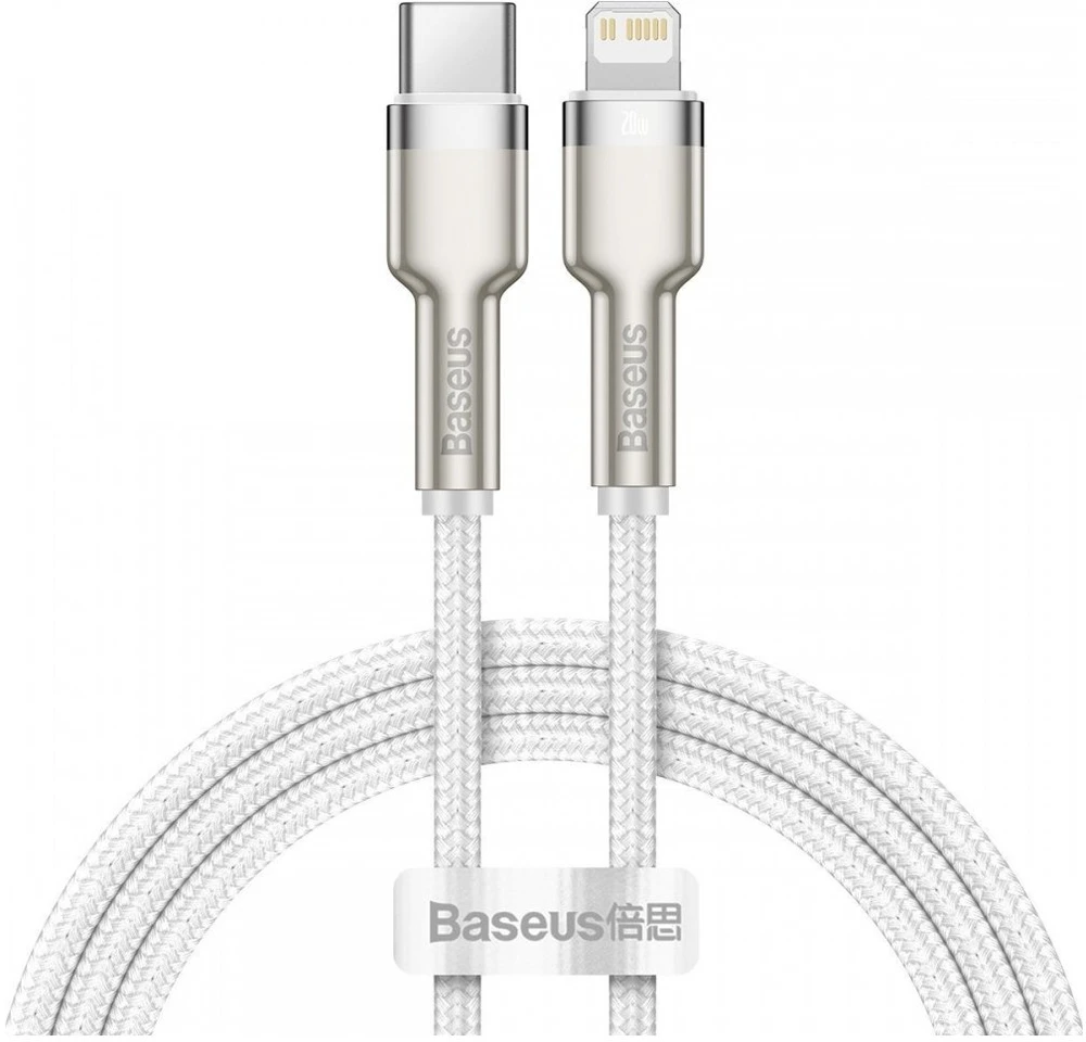 Baseus Cafule USB-C į Lightning kabelis PD 20W 1m - Baltas