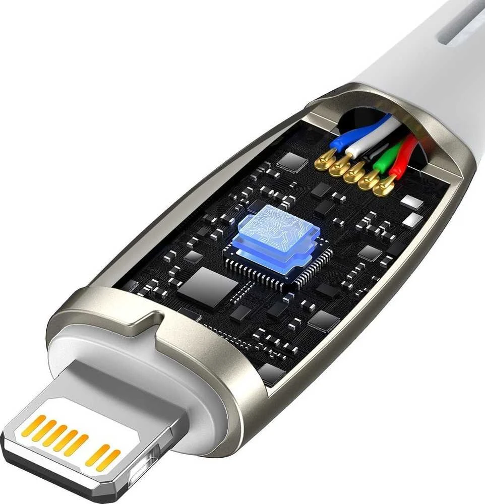 USB-C laidas, skirtas Lightning Baseus Glimmer Series, 20W, 1m (baltas)