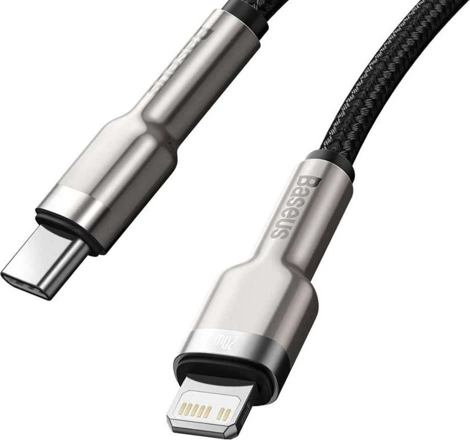Baseus Cafule USB-C į Lightning kabelis PD 20W 1m - Juodas