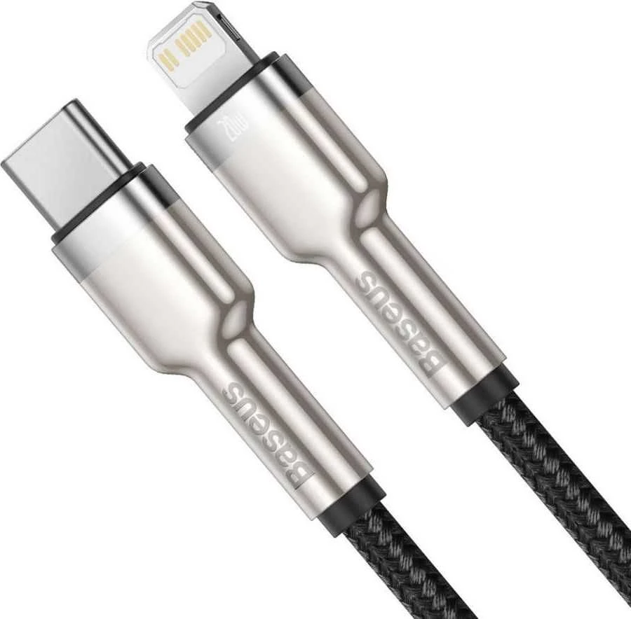 Baseus Cafule USB-C į Lightning kabelis PD 20W 1m - Juodas