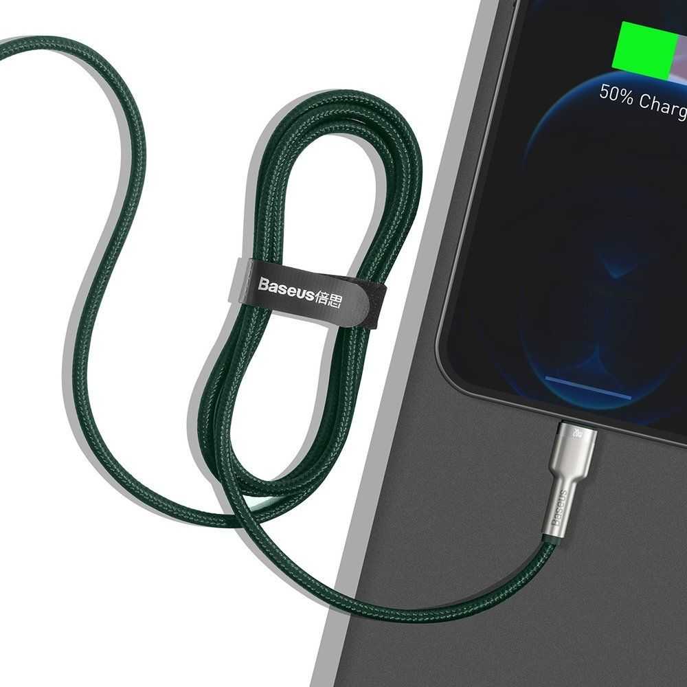 USB kabelis Baseus USB-C - Žaibas 1 m žalias (baseus _ 20210316152823)