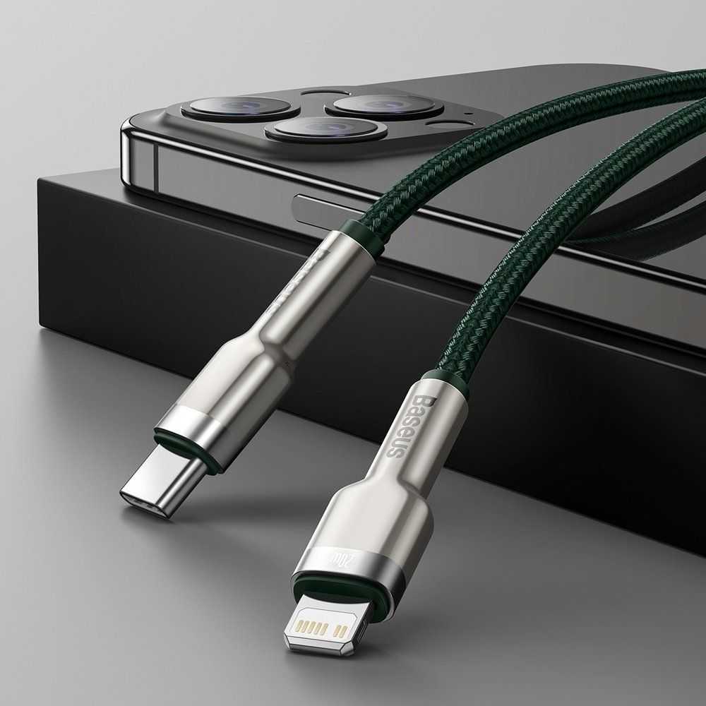USB kabelis Baseus USB-C - Žaibas 1 m žalias (baseus _ 20210316152823)